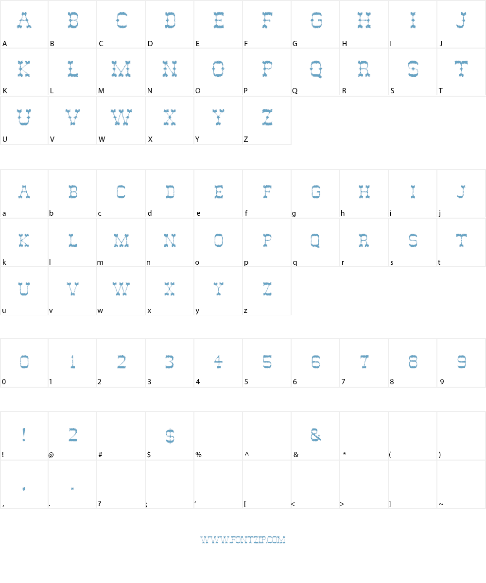 Ghost Of The Wild West Font Character